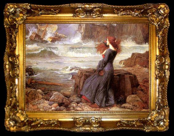 framed  John William Waterhouse Miranda - The Tempest, ta009-2